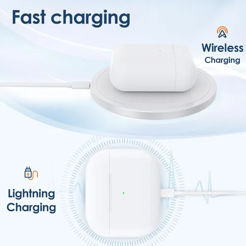 Miniatura 6 de Funda de carga inalámbrica compatible con Airpod de 3ª generación, funda de carga de repuesto para Airpod de 3ª generación con batería de 660 mAh