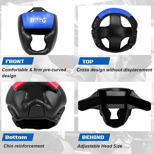 Miniatura 4 de YORWHIN Sparring Head Guard with Gloves - Boxing Safety Headgear for MMA, Kickboxing, Muay Thai & Boxing - Adult & Kids
