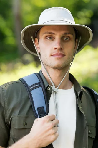 Miniatura 3 de Sombrero de ala ancha Cimarron Safari para mujeres y hombres – UPF 50+ sombrero de pesca al aire libre sombrero de protección solar