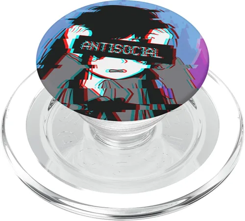 Miniatura 8 de Antisocial - PopSockets para niña japonesa con diseño de ondas de vapor