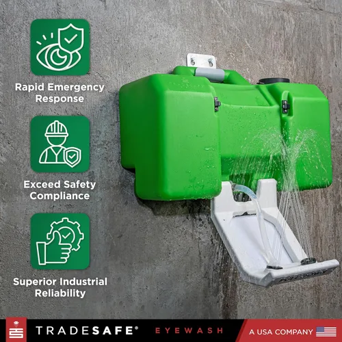 Miniatura 7 de TRADESAFE Estación de lavado de ojos de emergencia: estación portátil de lavado de ojos aprobada por OSHA, primeros auxilios de lavado de ojos de 8