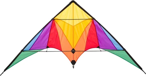 HQ Kites Eco Line Sport Kite - Gatillo arco iris - 35 pulgadas, doble línea, cometa de acrobacias para principiantes, diversión activa al aire libre