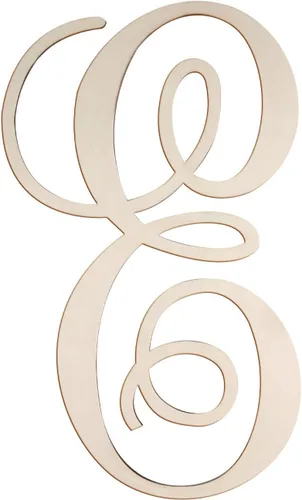 Miniatura 12 de Letras de madera cursivas para decoración de pared, letras grandes de madera de 14 pulgadas, monograma sin terminar, letras de madera, manualidades