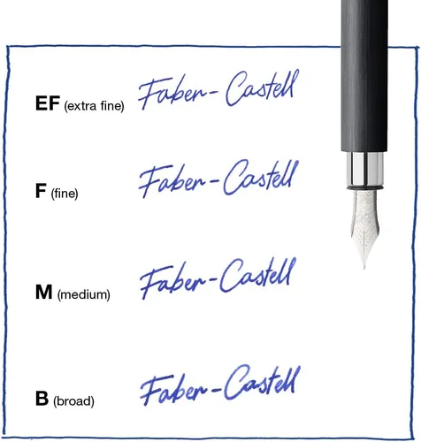 Miniatura 6 de Faber-Castell Ambition - Pluma estilográfica, resina negra, tamaño mediano