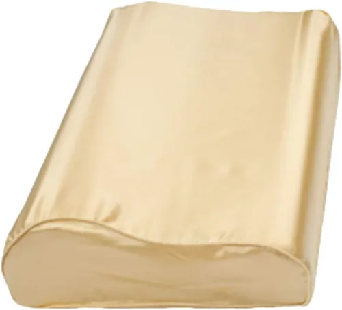 Miniatura 11 de Funda de almohada de seda para almohada de cuello de espuma viscoelástica, funda de almohada de seda de morera pura para almohada cervical de Beige