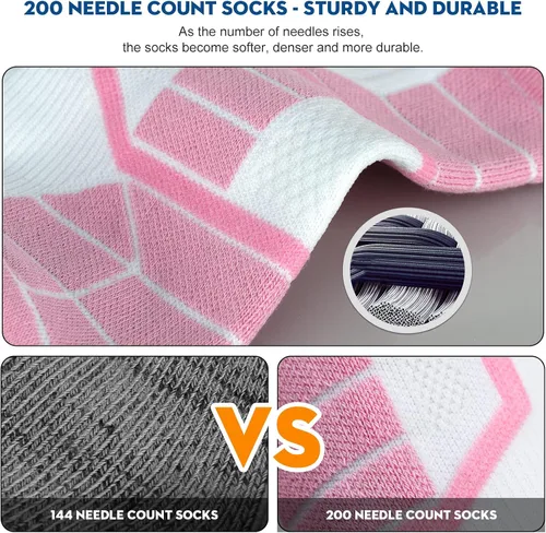 Miniatura 3 de Hylaea Calcetines deportivos para correr, acolchados, absorben la humedad, corte bajo