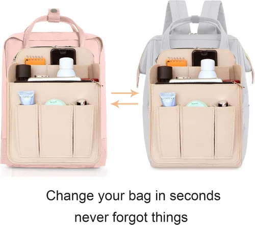 Miniatura 7 de Yoillione Organizador de mochila de fieltro para mujeres y hombres mochila de viaje grande