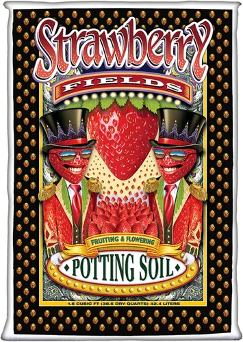 FoxFarm Strawberry Fields Tierra para Macetas de Fructificación y Floración, 1.5 pies cúbicos - Usar para Aumentar las Flores, Frutos y Bayas -