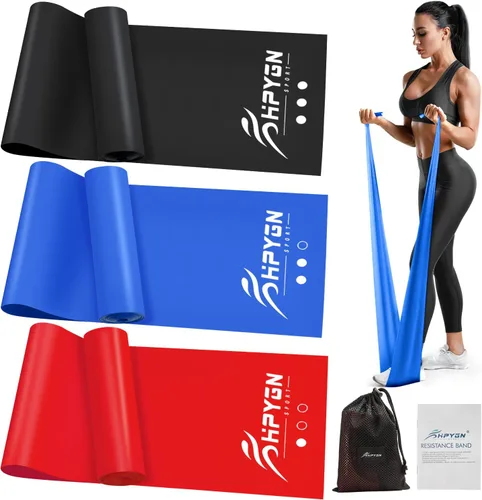 Miniatura 11 de Bandas de resistencia, bandas de ejercicio, bandas de terapia física para entrenamiento de fuerza, yoga, pilates, banda elástica de estiramiento