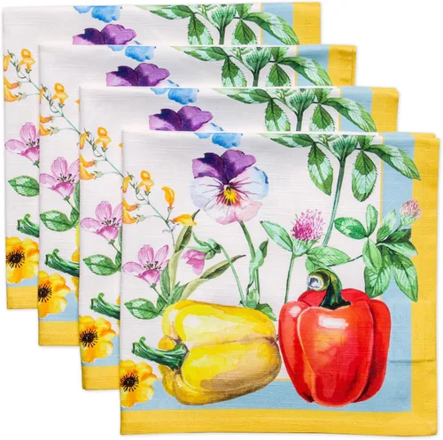 Miniatura 87 de Maison d' Hermine Happy Florals - Juego de 4 servilletas 100% algodón suave y cómodo perfectas para cenas familiares, bodas, fiestas de cóctel, 063