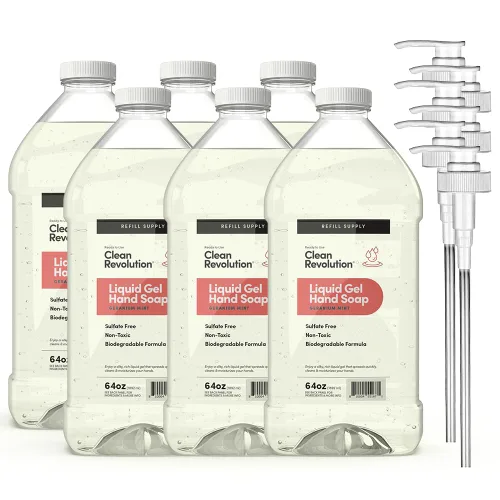 Miniatura 41 de Clean Revolution Jabón de manos en gel líquido, líquido sedoso rico, espuma rápida, enjuague rápido, contiene aceites esenciales reales