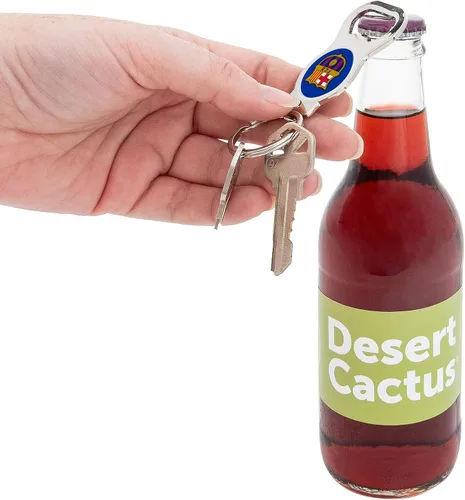 Miniatura 5 de Desert Cactus Llavero para abridor de botellas del FC Barcelona Club de Fútbol Fútbol Fútbol Llaves de coche (botella plateada A)