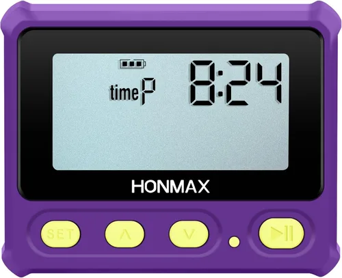 Miniatura 9 de Temporizador de intervalo 8200, cronómetro con luz de fondo, reloj recargable USB-C (morado)