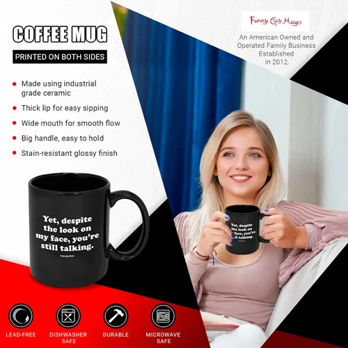 Miniatura 3 de Tazas Divertidas de Funny Guy Taza de café de cerámica - 11 oz - Taza de café divertida ideal para mujeres y hombres - Graciosa taza de café