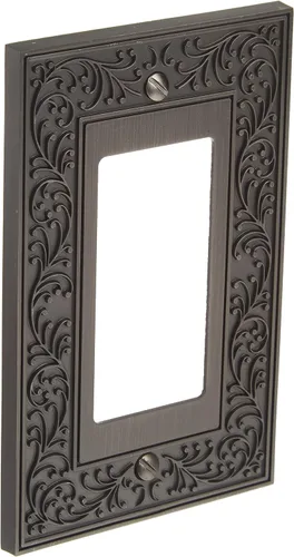Miniatura 16 de Amerelle 43RRAN English Garden Placa de Pared, 2 Rocker, Metal Fundido, Níquel Antiguo, Paquete de 1