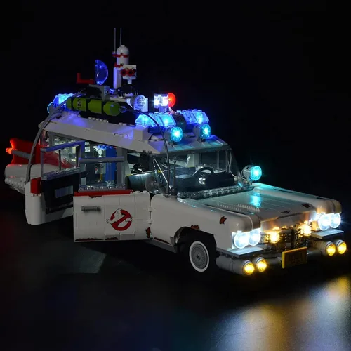 Miniatura 3 de RC con kit de luz LED de sonido compatible con Lego 10274, kit de iluminación de construcción para (Ghostbusters ECTO-1) modelo de bloques de Rc Con