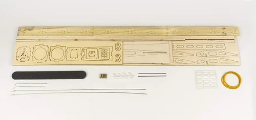 Miniatura 7 de Balsa Wood Aircraft 22.835 in Mini Stick Entrenamiento Eléctrico Avión Deportivo Necesidad de Construir para Adultos (R0301)