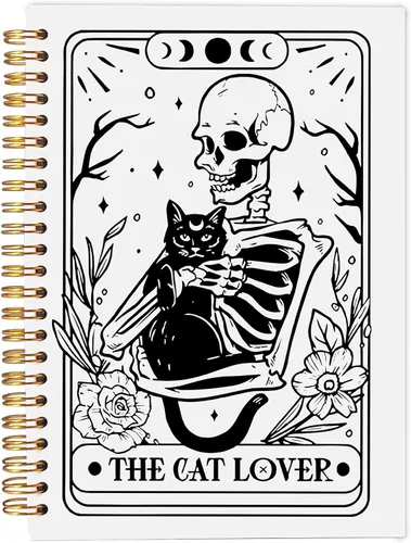 Miniatura 12 de Cuaderno gótico en espiral, diario gótico para parejas, cuaderno gótico para mujeres y hombres escritura, cuaderno de espiral para parejas de 8.3 x