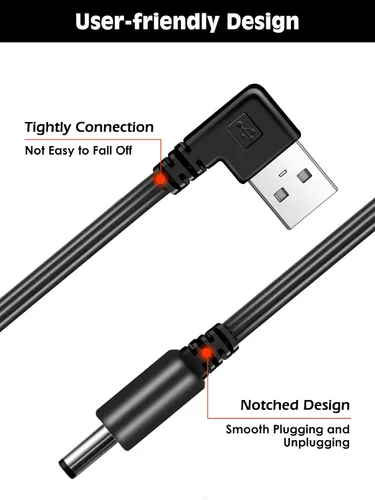 Miniatura 2 de 1 cable USB corto, cable USB desmontable para ropa calentada, chaqueta, chaleco, suéter, ropa interior térmica, cable de alimentación portátil de 5 V