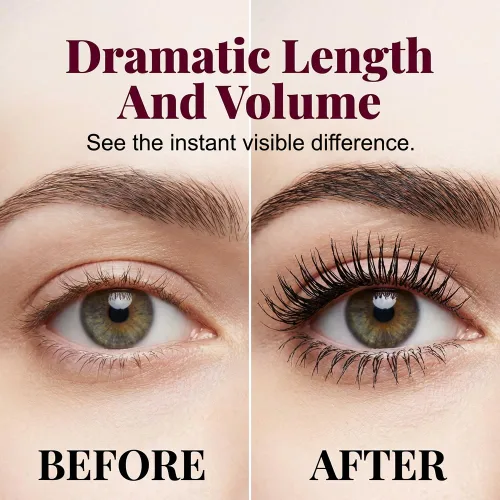 Miniatura 2 de Máscara de pestañas de volumen impermeable 7D, 2026, pestañas rizadas naturales de larga duración para maquillaje profesional de ojos para mujeres