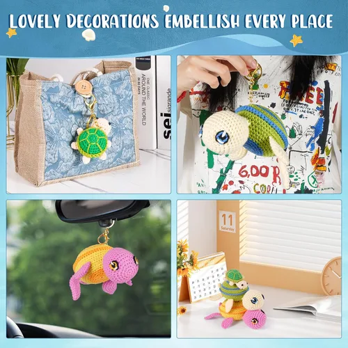 Miniatura 6 de Hadwoer Kit de ganchillo para principiantes, kit de animales de ganchillo, kit de animales de ganchillo con tutoriales en video paso a paso