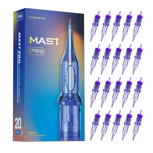 Miniatura 13 de Cartuchos de tatuaje Mast Pro 20pcs agujas desechables Bugpin 0.25MM Round Liner 0803 Round Liner