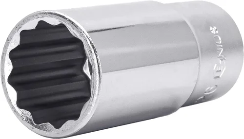 Miniatura 4 de Genius Tools 437826 1/2" Dr. 1.024 in Deep Hand Socket (12 puntos)