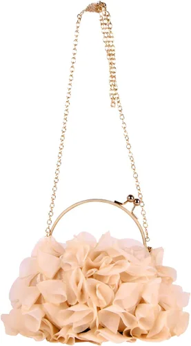 Miniatura 6 de Lanpet Bolsos de mano florales para mujer, bolso de noche de flores de satén, bolsos de fiesta de graduación