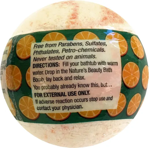 Miniatura 7 de Nature's Beauty Sunshine - Bomba de baño con mandarina y bergamota, natural hecha a mano, no mancha, bomba de spa gaseosa de lujo, nutre la piel