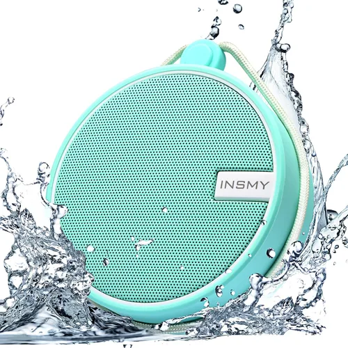 Altavoz INSMY C12 IPX7 impermeable para ducha con Bluetooth, altavoz pequeño portátil, altavoces Bluetooth inalámbricos de sonido claro y fuerte con