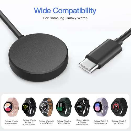 Miniatura 2 de AWINNER Cable USB C compatible con Samsung Galaxy Watch Charger (1 unidad)