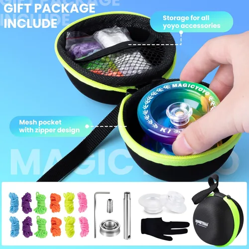 Miniatura 6 de MAGICYOYO Responsive YoYo K1-Plus para niños principiantes con bolsa de almacenamiento Yoyo + 12 cuerdas de Yoyo y guante de regalo