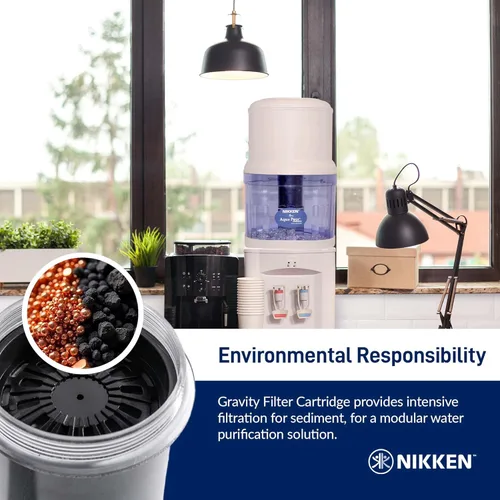 Miniatura 4 de Nikken Aqua Pour 1 cartucho de filtro - 1361, repuesto avanzado para sistema purificador de filtro de agua por gravedad 1360, sistema de agua PiMag