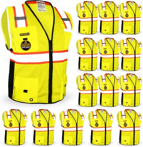 Miniatura 13 de KwikSafety - Chaleco de seguridad BIG KAHUNA Base y edición limitada Chaleco reflectante clase 2 ANSI OSHA chaleco de seguridad para hombres