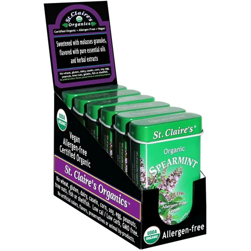Miniatura 23 de Pastillas Herbales Orgánicas de St. Claire, (Jengibre, lata de 1.5 onzas, paquete de 3) Sin gluten, veganas, sin OMG, a base de plantas, sin
