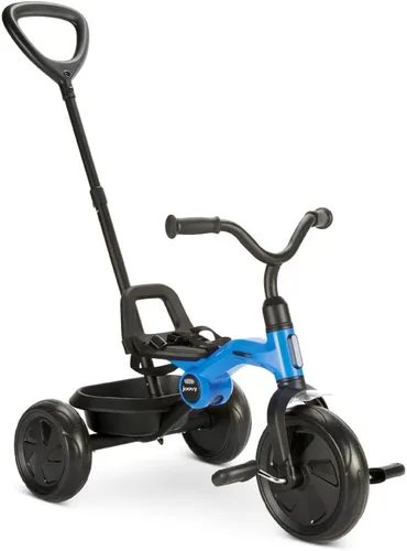 Joovy Tricycoo Fold & Go Triciclo para niños pequeños con mango de empuje extraíble y ajustable, pedales bloqueables, asiento ajustable en altura,