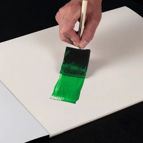 Miniatura 4 de Creative Mark Artist - Juego de 6 pinceles de espuma para pintar, mango de madera, con forma de cuña, paquete de 6 (3 pulgadas)