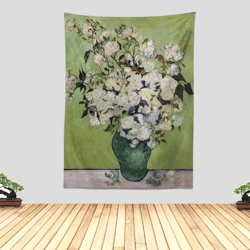 Miniatura 17 de Chitteri Vincent van gogh - Tapiz colgante de flores de almendra, 60 x 45 pulgadas, arte de pared de poliéster para decoración del hogar
