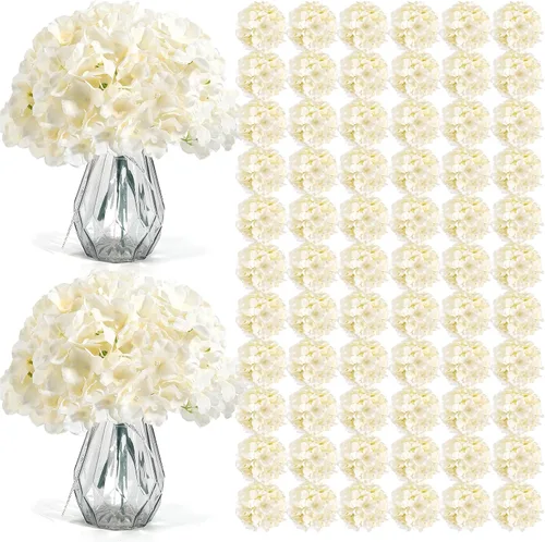 Miniatura 16 de Auihiay 26 piezas de flores hortensias artificiales de seda con tallo para decoración del hogar, bodas, fiesta.