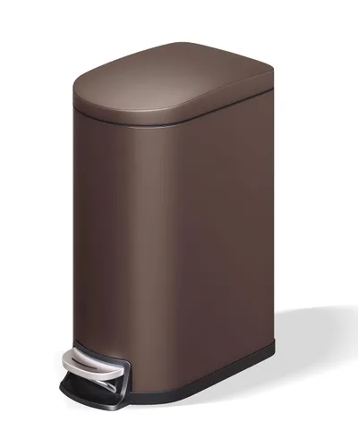 Miniatura 12 de Garvee Cubo de basura de metal de 1.6 galones / 6 litros con tapa, bote de basura delgado e impermeable para dormitorio, cubo de basura pequeño