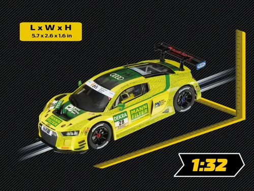 Miniatura 2 de Carrera 27703 Audi R8 LMS GT3 Mann-Filter Land Motorsport No.28 Escala 1:32 Ranura analógica Coche Racing Vehículo Evolución Ranura Car Race Pistas
