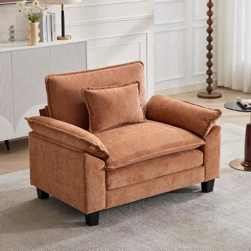 Miniatura 55 de Oprisen Sofá Seccional Modular, Cómodo Cloud Couch Sofá Seccional, Sofá Cama de Chenilla con Asiento Profundo con Almohadas Decorativas para Sala