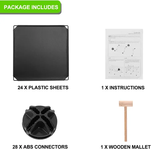 Miniatura 6 de Organizador de almacenamiento con cubos, estanterías modulares de plástico con 6 cubos, estantes de almacenamiento para dormitorio, sala de estar