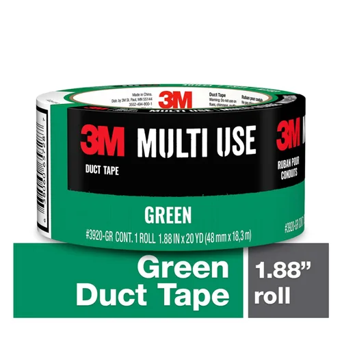 Miniatura 8 de 3M Cinta adhesiva multiusos de varios colores, verde con adhesivo fuerte y respaldo resistente al agua, cinta adhesiva 3M multisuperficie para uso