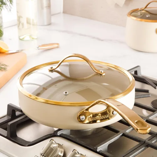 Miniatura 3 de bloomhouse - Dos veces ganador de los Favoritos de Oprah - Sartén antiadherente de aluminio resistente de 10 pulgadas Premium PFA Free para Crema