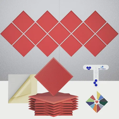 Miniatura 9 de Paneles acústicos autoadhesivos [390 lbs/yd³ de densidad ultra alta], panel de absorción de sonido de segunda generación, panel de sonido de nivel