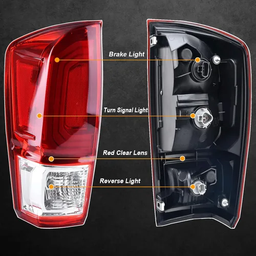 Miniatura 3 de Lámpara trasera de luz trasera compatible con Toyota Tacoma 2016-2022 Conjunto de señal de freno de luz trasera derecha del lado del pasajero
