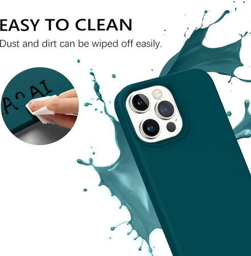 Miniatura 458 de GUAGUA Funda compatible con iPhone 17 Pro Max de 6.9 pulgadas, silicona líquida, goma de gel suave, delgada, forro de microfibra delgada