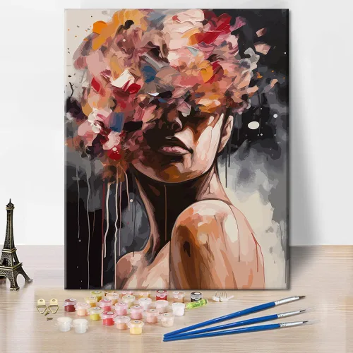 TUMOVO Modern Paint by Numbers - Kit de pintura acrílica abstracta para mujer y dama, pintura al óleo con pinceles y pigmento, 16 x 20 pulgadas