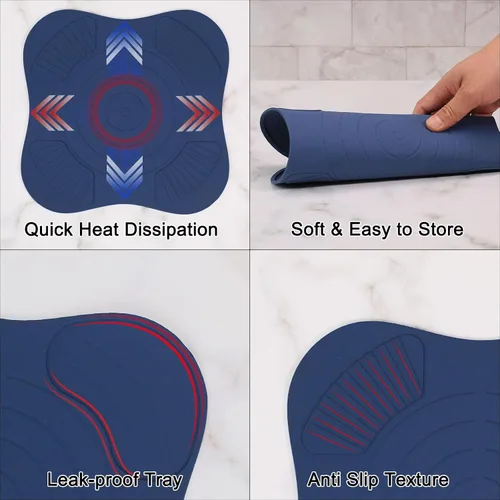 Miniatura 3 de Salvamanteles para freidora de aire de silicona para Ninja Crispi, almohadillas calientes para accesorios de freidora de aire Ninja Crispi